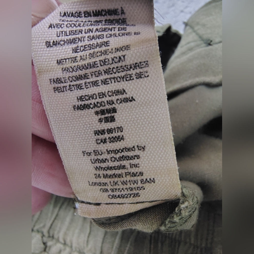 Free People Summer's Over Cargo Pants Olive Green Women's 2 Boho Hippie Relaxed - Picture 10 of 12